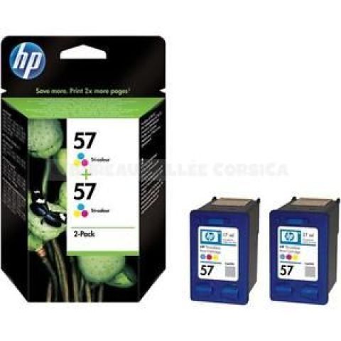 2 cartouches d'encre hp 57 couleur