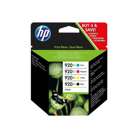 4 cartouches d'encre noir et couleurs hp 920xl