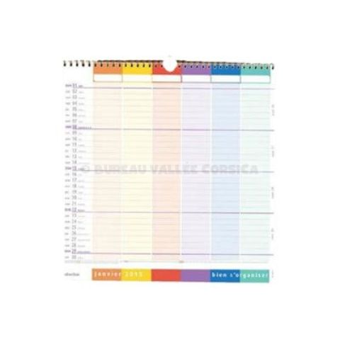 Calendrier oberthur  bien s'organiser 300 x 300 mm