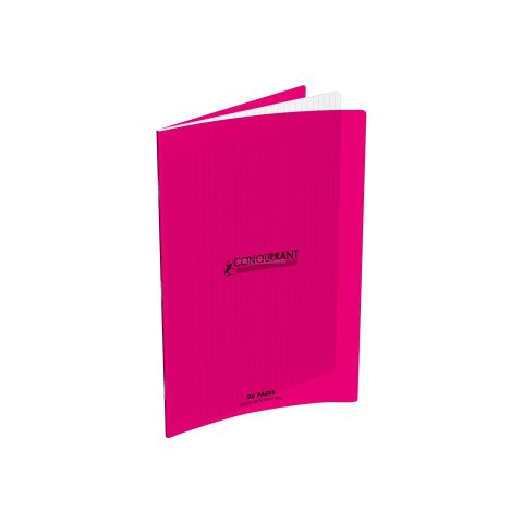 Cahier a4+ 96 pages grands carreaux conquerant classique rose