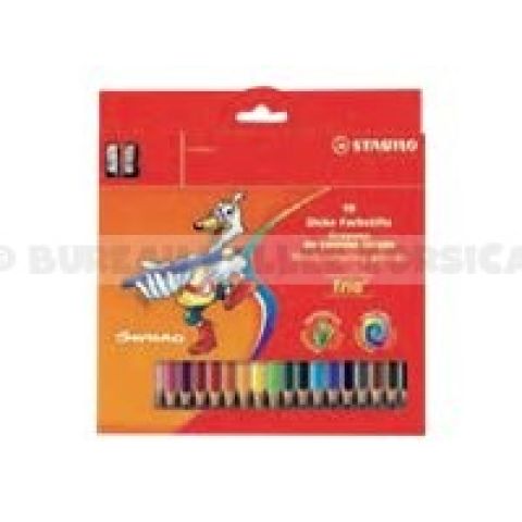 18 crayons de couleur stabilo trio thick