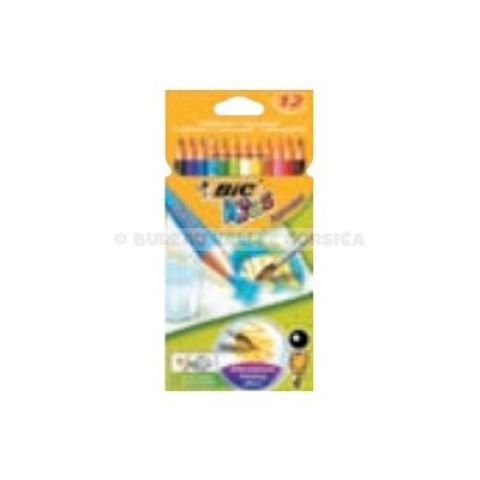 12 crayons de couleur bic kids aquacouleur