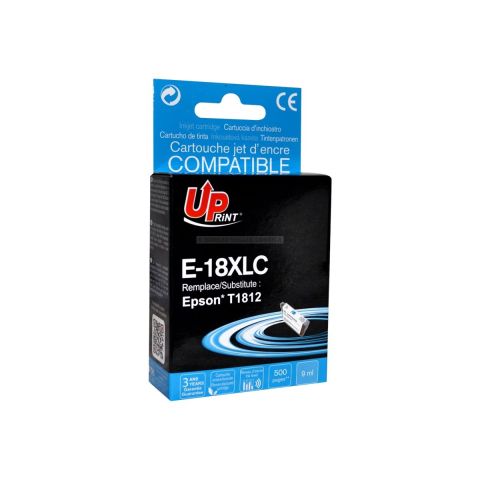 Cartouche d'encre uprint e-18xlc cyan compatible epson t1812 t1802 paquerette