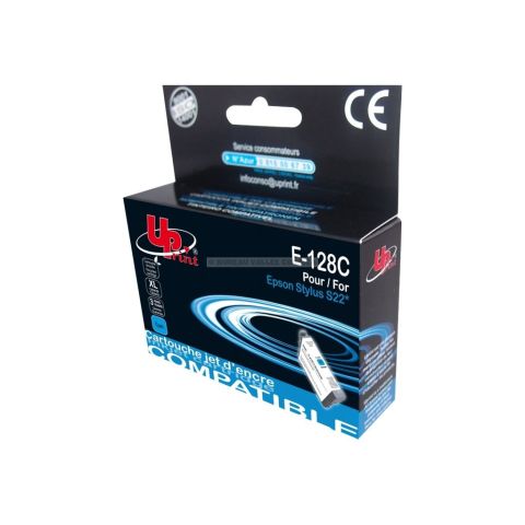 Cartouche d'encre uprint e-128c xl cyan compatible epson t1282 renard