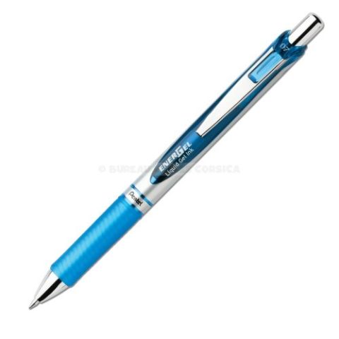 Stylo roller pentel  energel xm bleu ciel