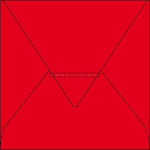 20 enveloppes pollen 165 x 165 mm rouge groseille patte pointue gomme