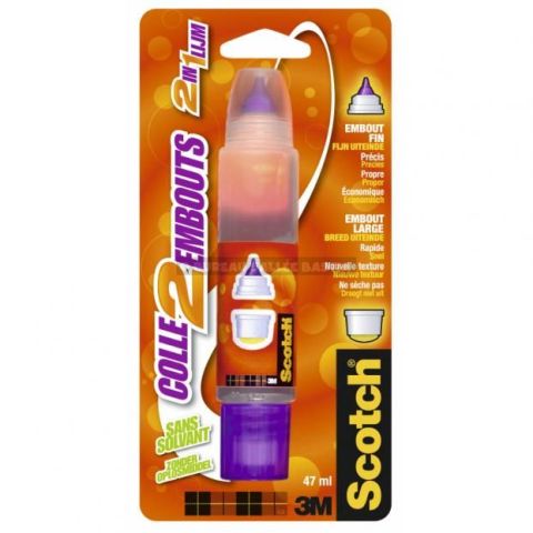 Colle scotch double embout 47 ml