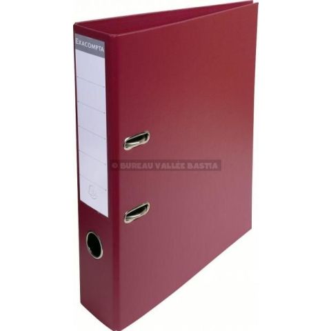 Classeur  levier carton recouvert pvc / pu 70 mm exacompta a4 bordeaux