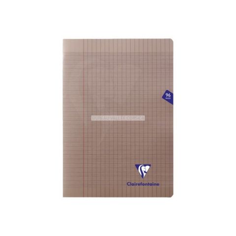 Cahier polypro a4 96 pages grands carreaux noir