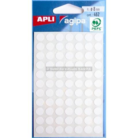 462 pastilles diamtre 8 mm blanches