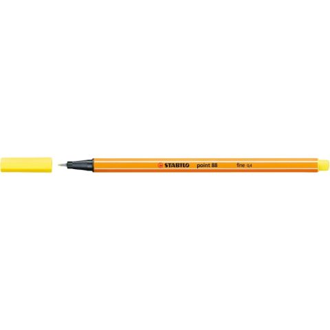 Feutre fin 0.4 mm jaune citron stabilo point 88