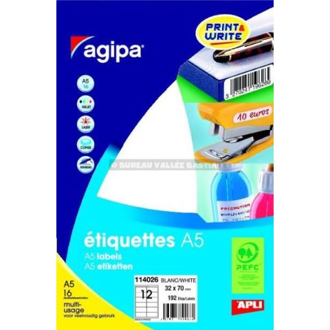 192 tiquettes 32 x 70 mm