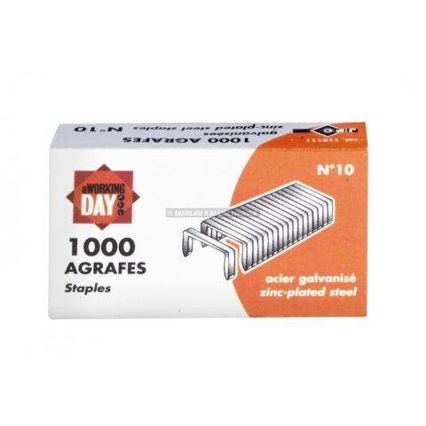 1000 agrafes 24/6 acier galvanis jpc