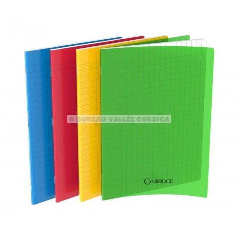 Cahier 96 pages polypro 24 x 32 cm grand carreau