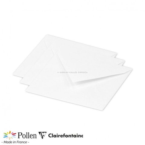 20 enveloppes pollen 120x120 mm blanc iris