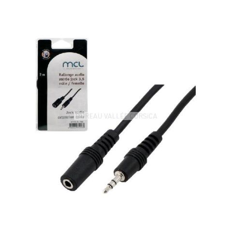 Rallonge jack 3.5 cble audio 2 m