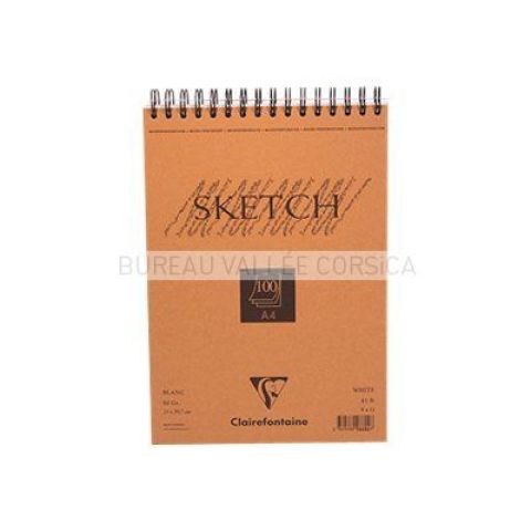 Carnet de croquis clairefontaine fine arts a4 100 feuilles blanc