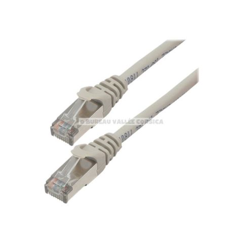 Cordon de raccordement rj-45 gris 3 m