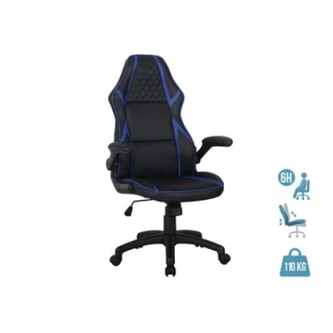 Fauteuil gamer racer speed noir et bleu