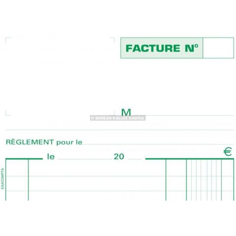 50 feuillets dupli manifold factures 21 x 13,5 cm