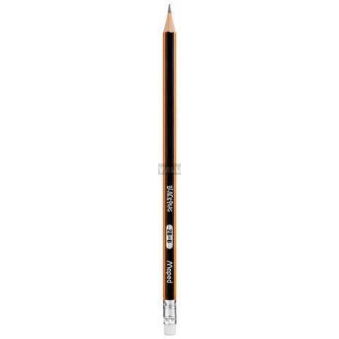 Crayon graphite 2b bout gomme maped black'peps