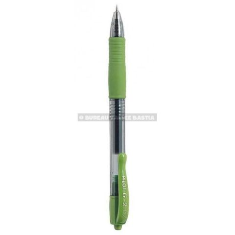 Stylo roller encre gel pilot g2 citron vert 0,7 mm moyenne