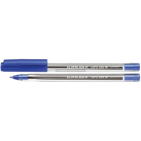 Stylo bille schneider tops 505 bleu ecriture moyenne