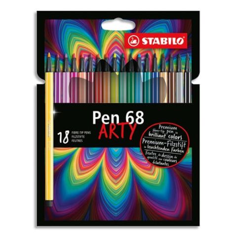 18 feutres de coloriage pen 68 arty stabilo