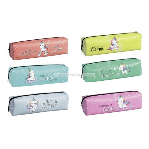 Trousse rectangulaire ma vie de licorne 1 compartiment