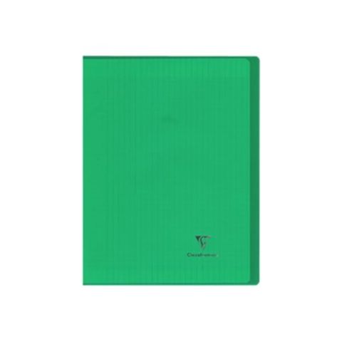 Cahier polypro a4 96 pages grands carreaux vert