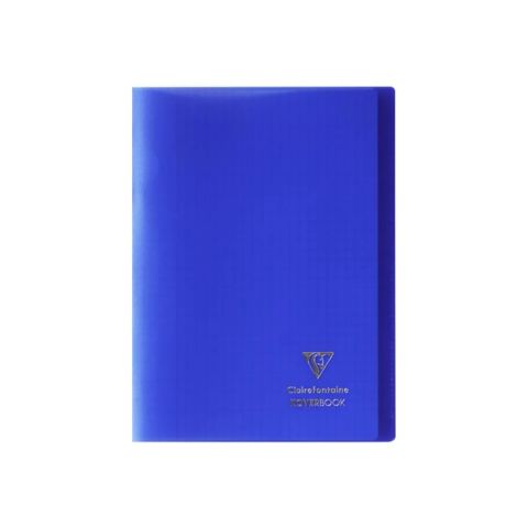 Cahier polypro a4 96 pages grands carreaux bleu marine