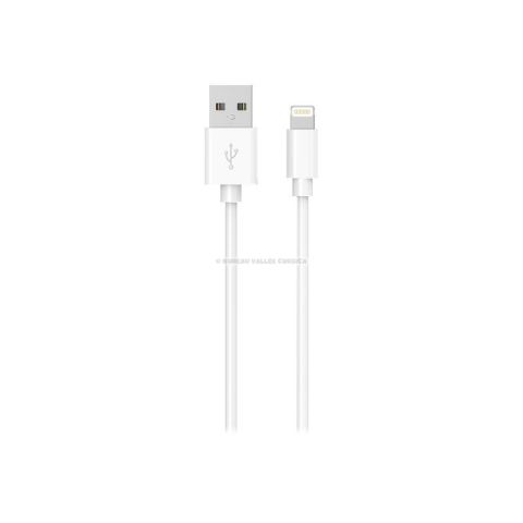 Cble usb lightning 1m 2.4a blanc