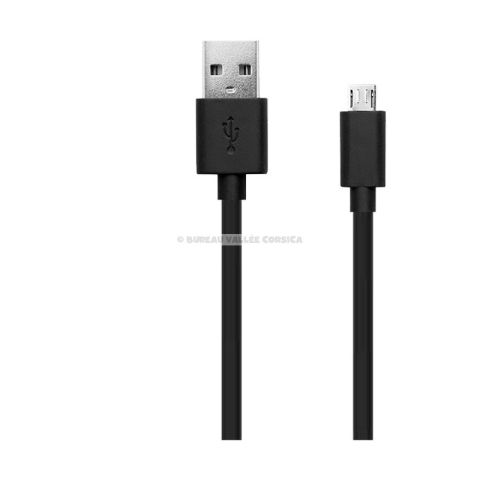 Cable usb a / micro usb 1 m 2.1a noir