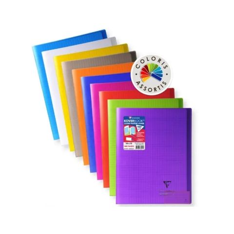 Cahier polypro 24 x 32 cm 140 pages grands carreaux