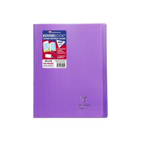 Cahier polypro 24 x 32 cm 48 pages grands carreaux