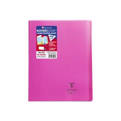 Cahier polypro 24 x 32 cm 48 pages grands carreaux