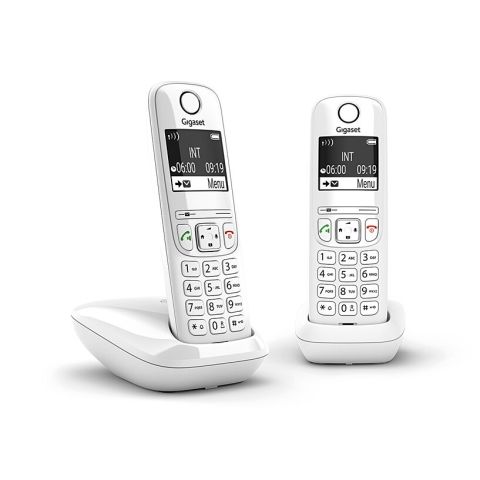 Tlphone analogique dect as690 duo sans fil blanc