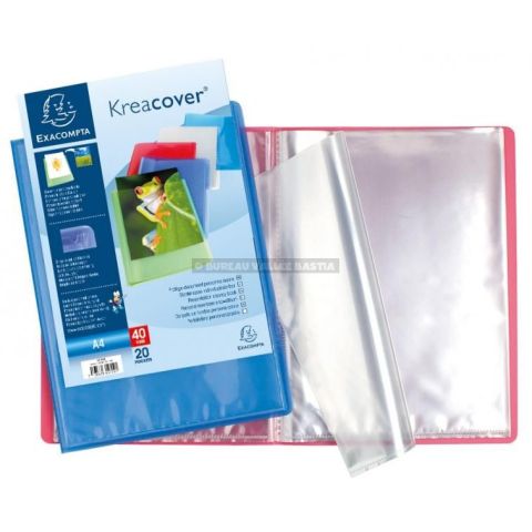 Protge-documents 24 x 32 cm 20 pochettes 40 vues kreacover exacompta personnalisable