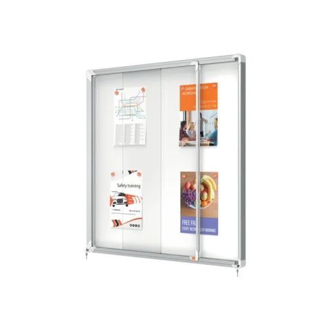 Vitrine extrieure 12 a4 924 x 970 mm cadre aluminium fond mtal