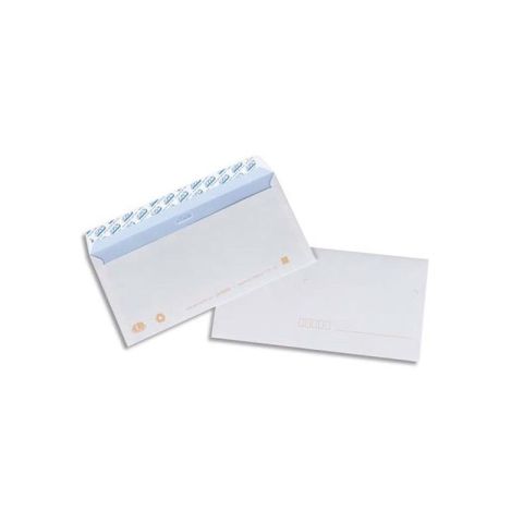 500 enveloppes dl 110 x 220 mm blanches auto-adhsives