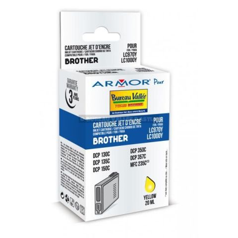 Armor compatible pour brother lc970/1000y yellow