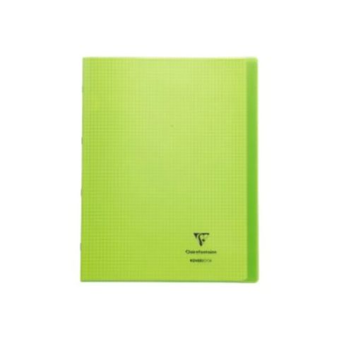 Cahier polypro 24 x 32 cm 48 pages petits carreaux vert