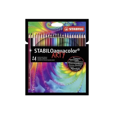 24 crayons de couleur aquarellables aquacolor arty