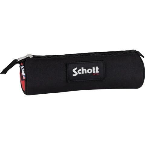 Trousse ronde schott black 1 compartiment noir