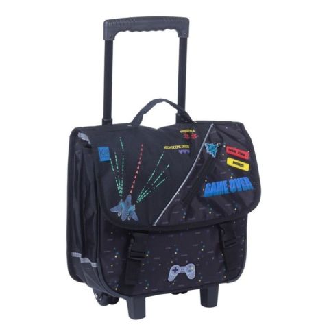 Cartable  roulettes kip game over 38 cm