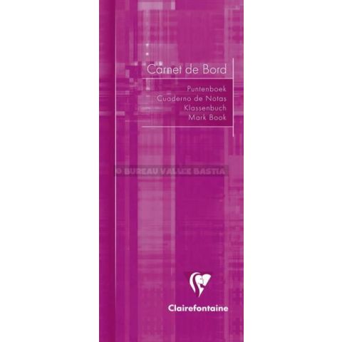 Carnet de bord clairefontaine piqu format 8,5 x 20 cm 32 pages