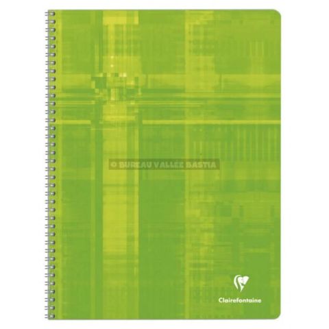 Cahier clairefontaine spiral format 24 x 32 cm 100 pages grands carreaux