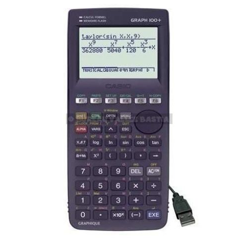 Calculatrice graphique casio graph 100+ avec cable usb + log fx