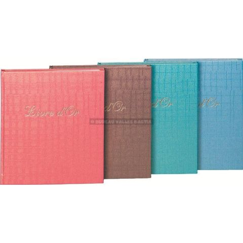 Livre d'or balacron shiny iris 21 x 19 cm assorti