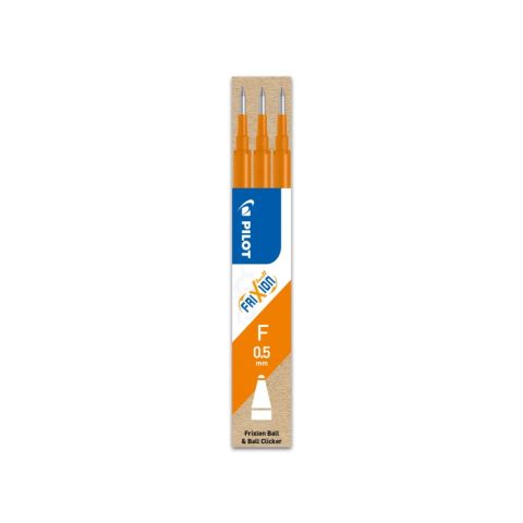 3 recharges pour rollers effaables 0,5 mm orange